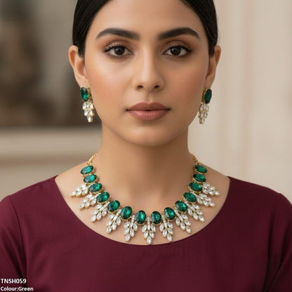 TNSH059 BQN Oval Pear Necklace Set