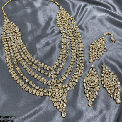 PBSH00020 FRN Tear Flower Bridal Mala Set - PBSH