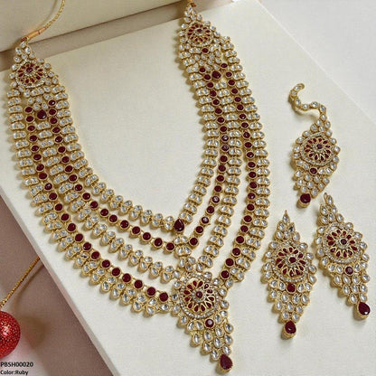 PBSH00020 FRN Tear Flower Bridal Mala Set - PBSH