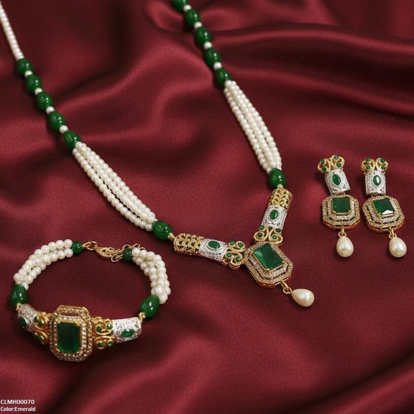 CMLH00070 SDQ Rectangle Pearl Drop Mala Set - CMLH