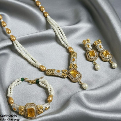 CMLH00070 SDQ Rectangle Pearl Drop Mala Set - CMLH