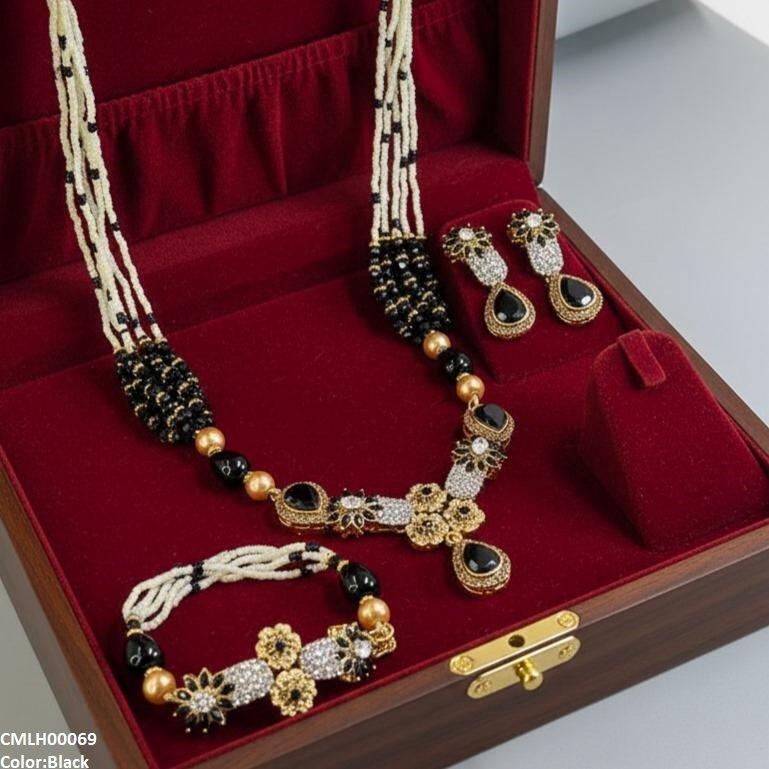 CMLH00069 SDQ Flower Tear Drop Mala Set - CMLH