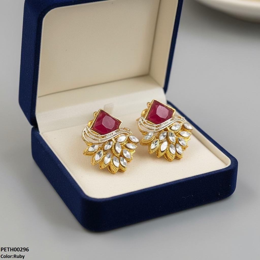 PETH00296 FRN Square/Marquise Leaf Tops Pair - PETH