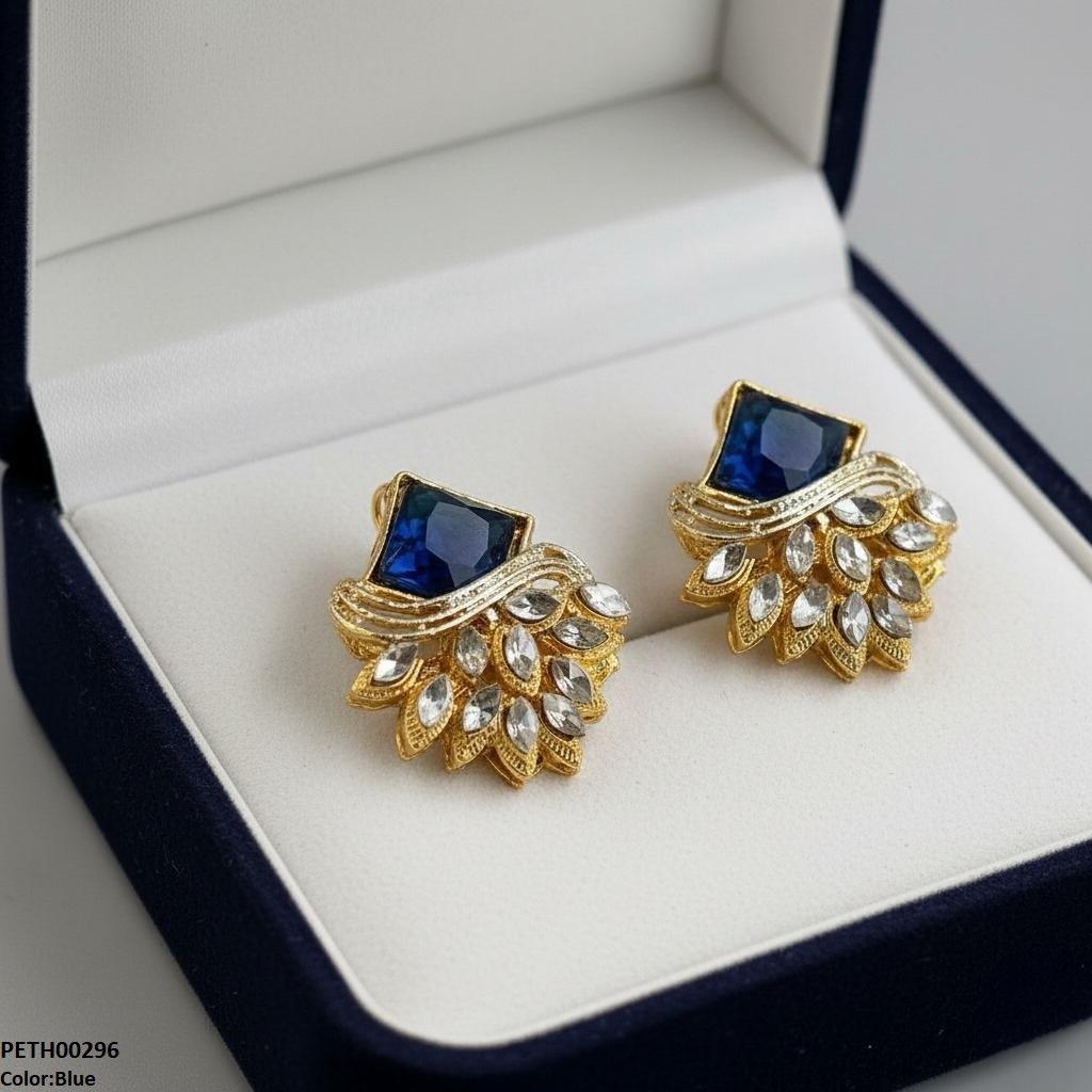 PETH00296 FRN Square/Marquise Leaf Tops Pair - PETH