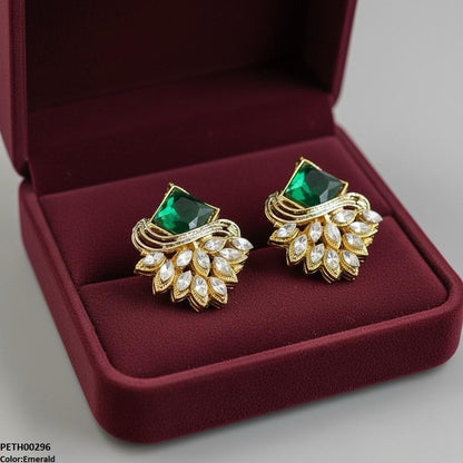 PETH00296 FRN Square/Marquise Leaf Tops Pair - PETH