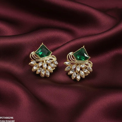 PETH00296 FRN Square/Marquise Leaf Tops Pair - PETH