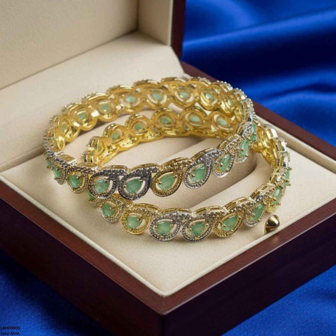 LBH00005 ANI Tear Stone Bangle Set - LBH
