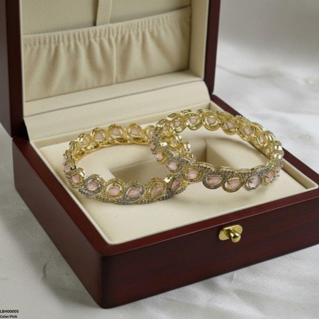 LBH00005 ANI Tear Stone Bangle Set - LBH