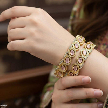 LBH00005 ANI Tear Stone Bangle Set - LBH