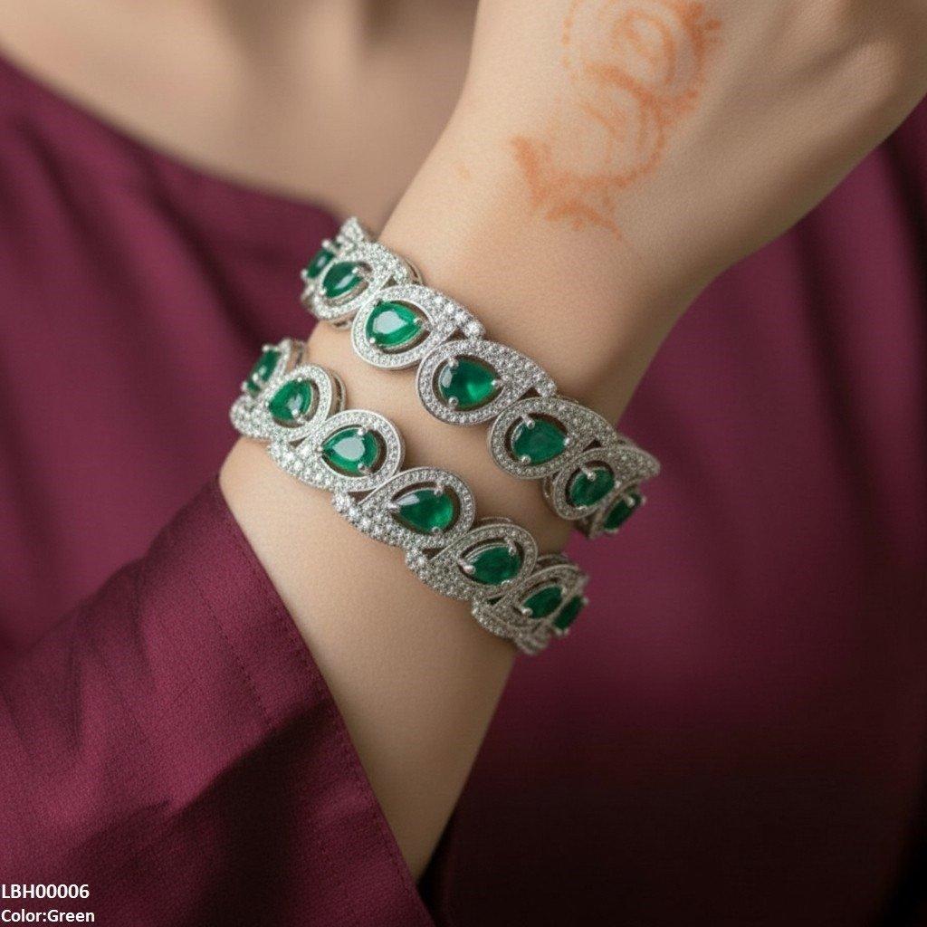 LBH00006 ANI Tear Stone Bangle Set - LBH