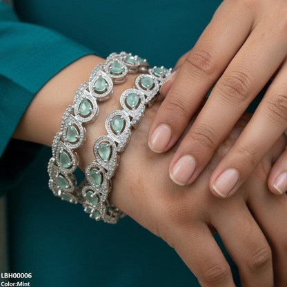 LBH00006 ANI Tear Stone Bangle Set - LBH