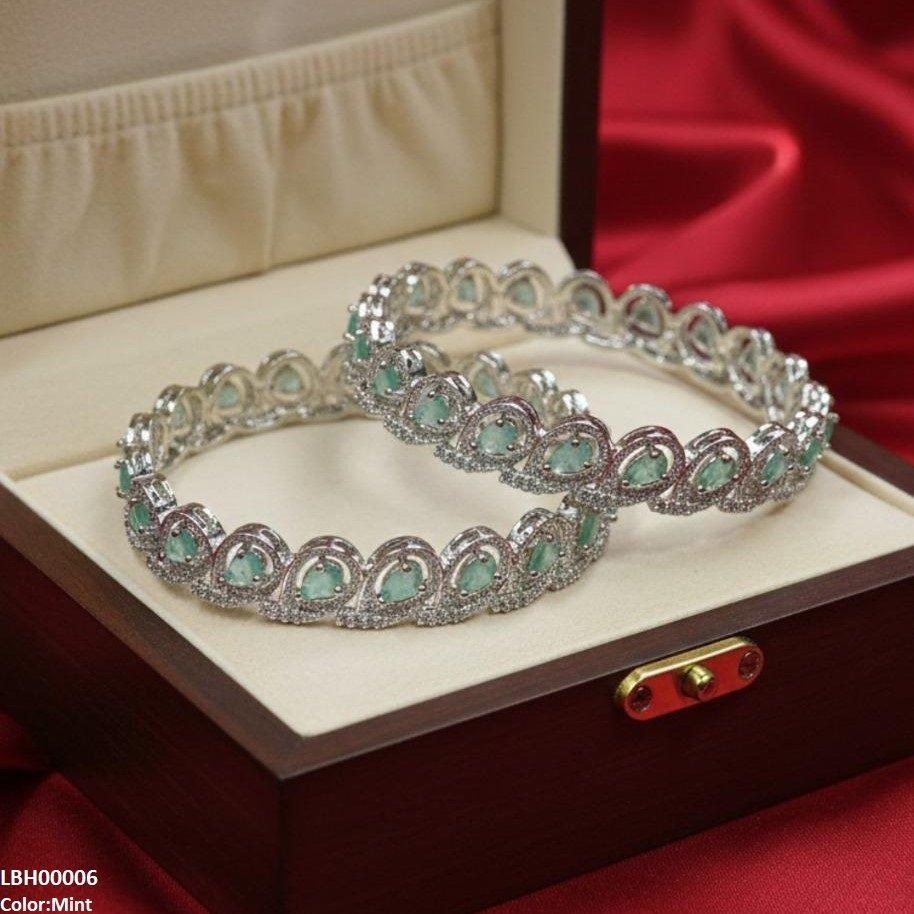 LBH00006 ANI Tear Stone Bangle Set - LBH
