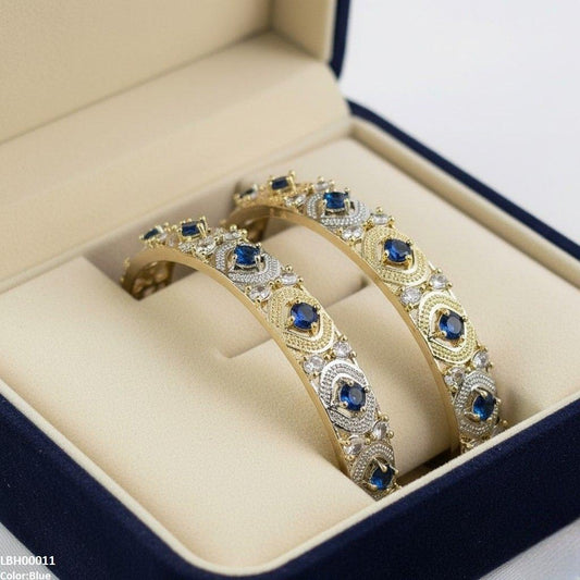 LBH00011 ANI Imp Round Stone Bangle Set - LBH