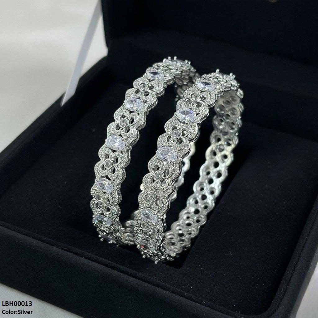 LBH00013 ANI Oval Stone Bangle Set - LBH