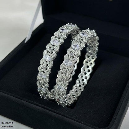 LBH00013 ANI Oval Stone Bangle Set - LBH