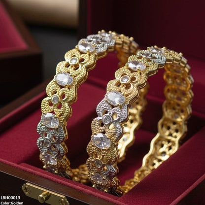 LBH00013 ANI Oval Stone Bangle Set - LBH