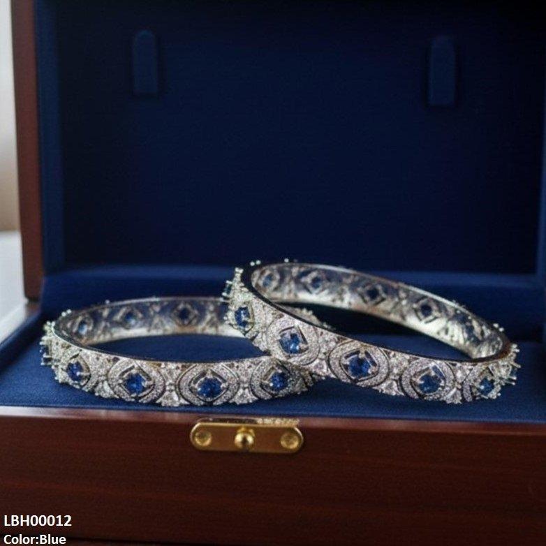 LBH00012 ANI Round Stone Bangle Set - LBH