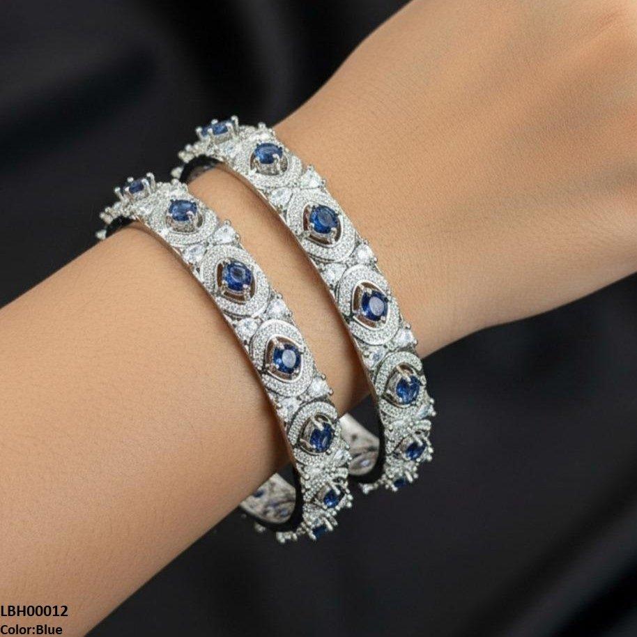 LBH00012 ANI Round Stone Bangle Set - LBH