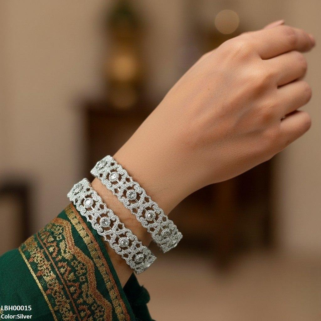 LBH00015 ANI Imp Round Stone Bangle Set - LBH