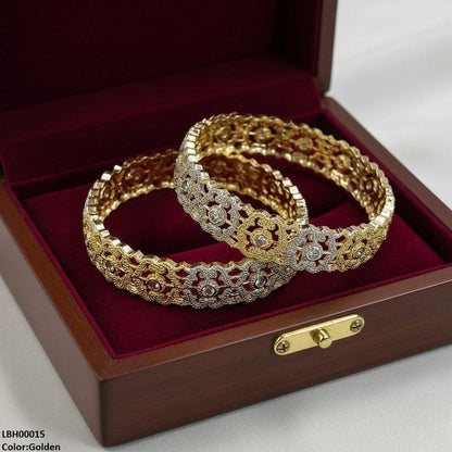 LBH00015 ANI Imp Round Stone Bangle Set - LBH