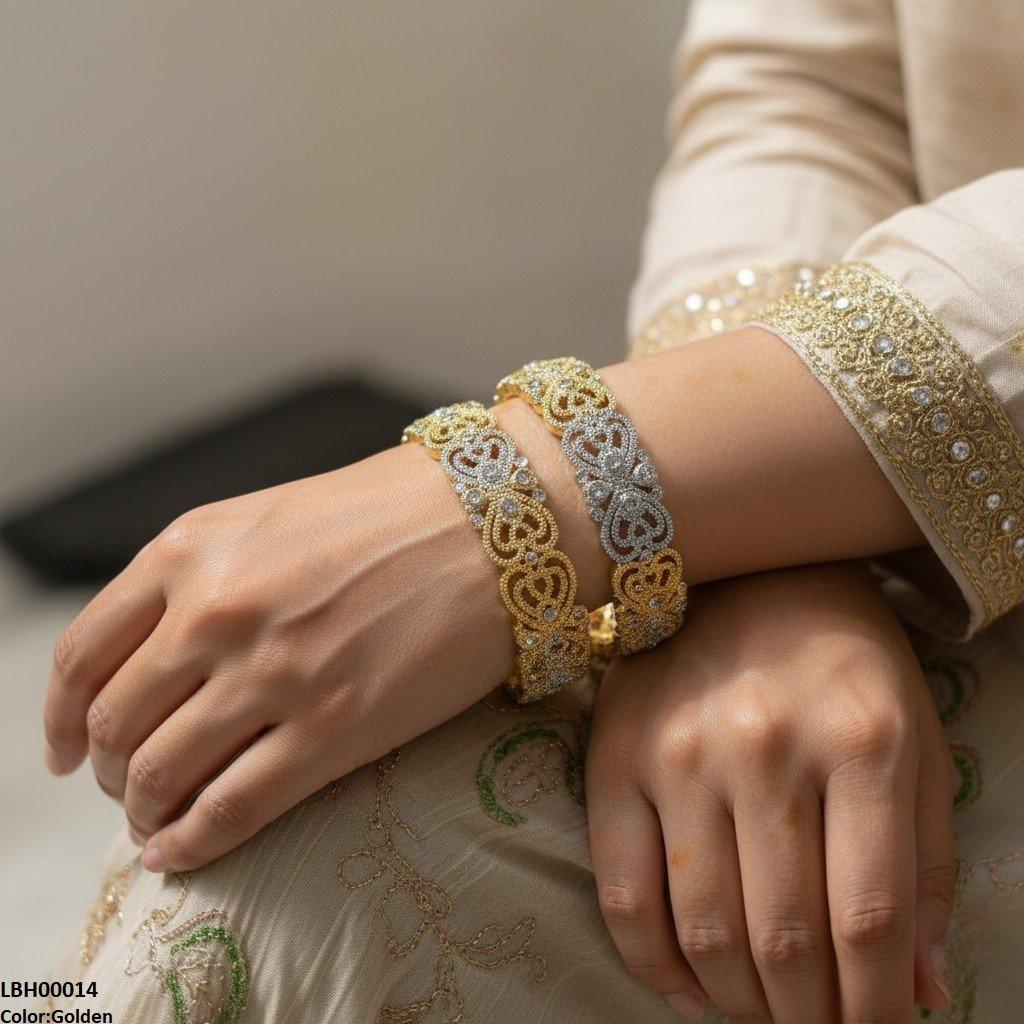 LBH00014 ANI Round Stone Bangle Set - LBH