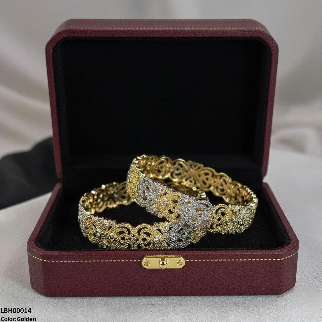 LBH00014 ANI Round Stone Bangle Set - LBH