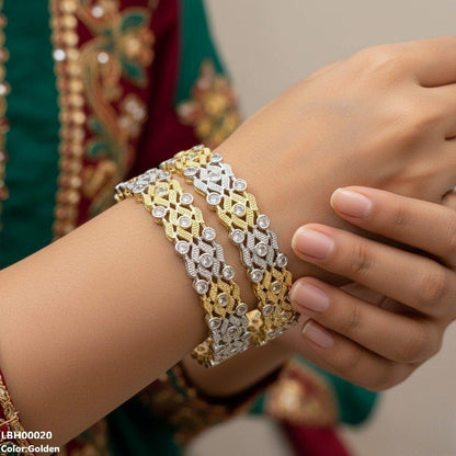LBH00020 ANI Round Stone Bangle Set - LBH