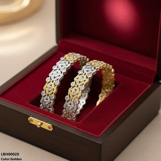 LBH00020 ANI Round Stone Bangle Set - LBH