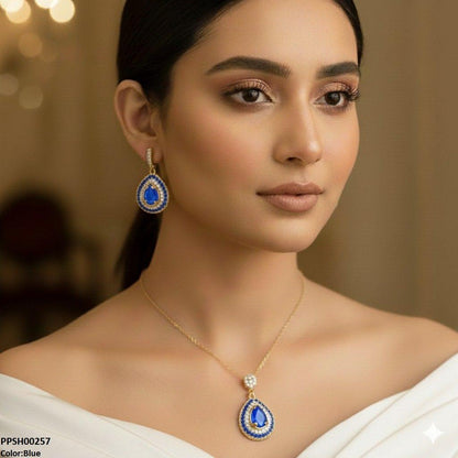 PPSH00257 MZM Tear Drop  Pedant Set - PPSH