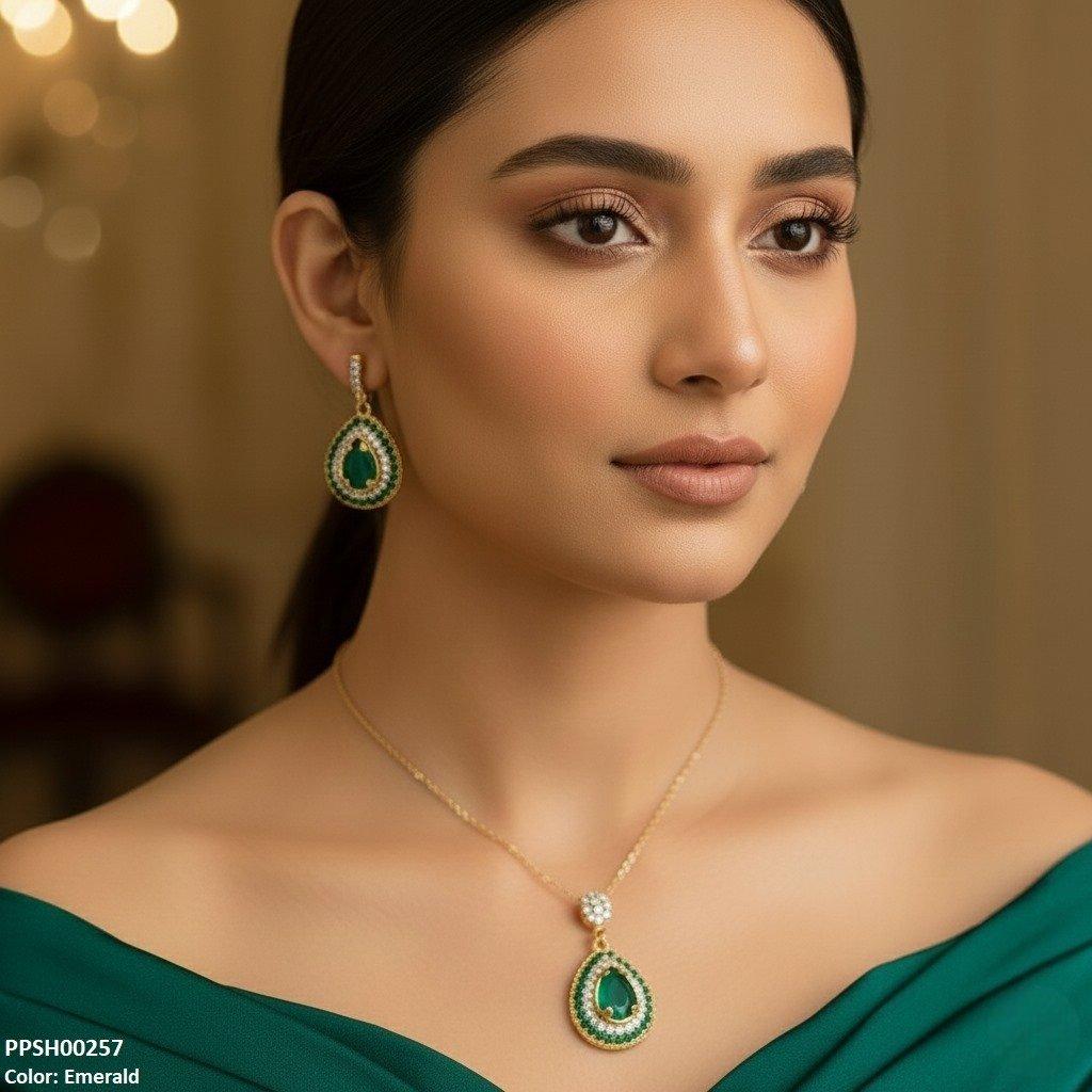 PPSH00257 MZM Tear Drop  Pedant Set - PPSH