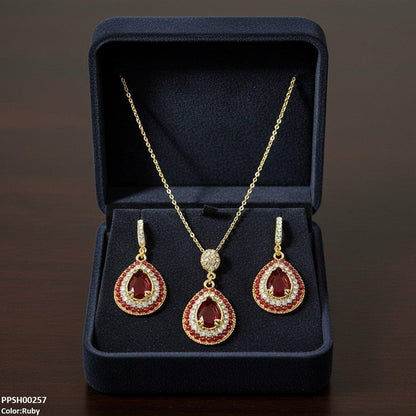 PPSH00257 MZM Tear Drop  Pedant Set - PPSH