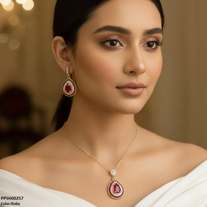 PPSH00257 MZM Tear Drop  Pedant Set - PPSH