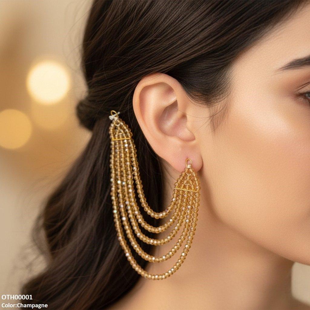 OTH00001  FRN Round Pearl Earring Saharay - OTHH