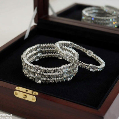 PBH00023 SDQ Square Round 4 Pcs Of Bangles Set - PBH