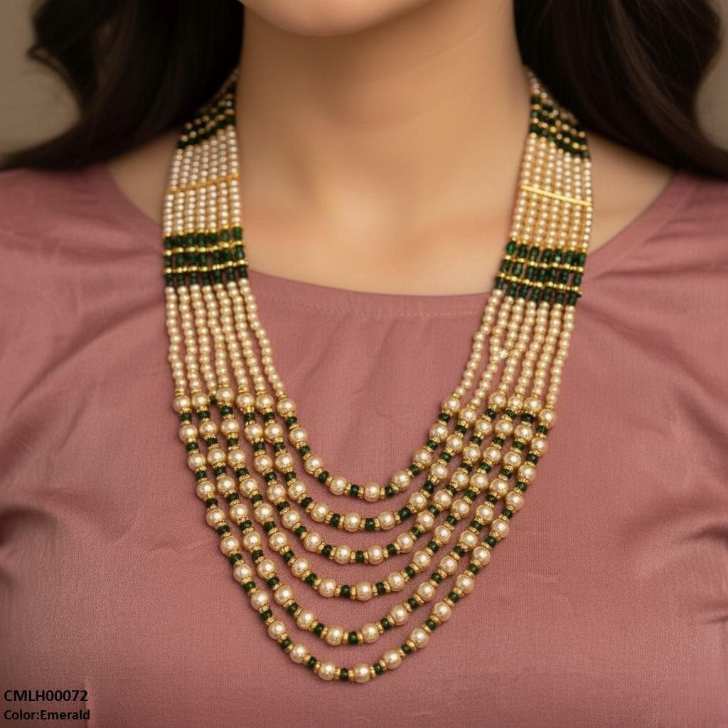 CMLH00072 SDQ Pearl 7 Layered Mala - CMLH