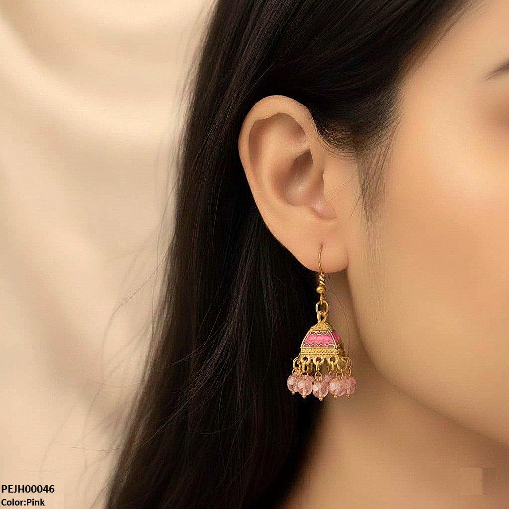 PEJH00046 SDQ Pearl Drop Jhumki - PEJH