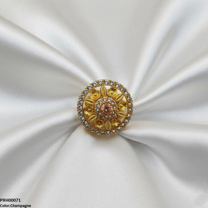 PRH00071 FRN Round Flower Ring Adjustable - PRH