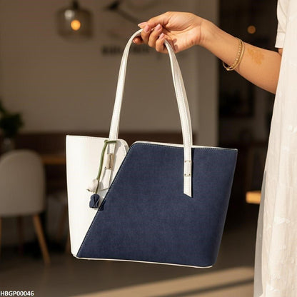 HBGP00046 Blue & White Grace Tote Bag - HBGP