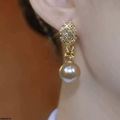 CEDH00730 YHC Round Pearl Drop Earrings - CEDH