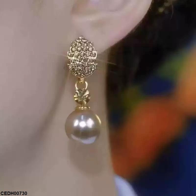 CEDH00730 YHC Round Pearl Drop Earrings - CEDH
