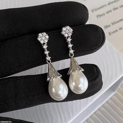CEDH00723 YHC Round Pearl Drop Earrings - CEDH