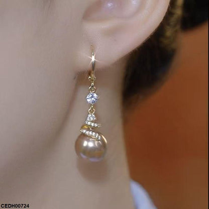 CEDH00724 YHC Round Pearl Drop Earrings - CEDH