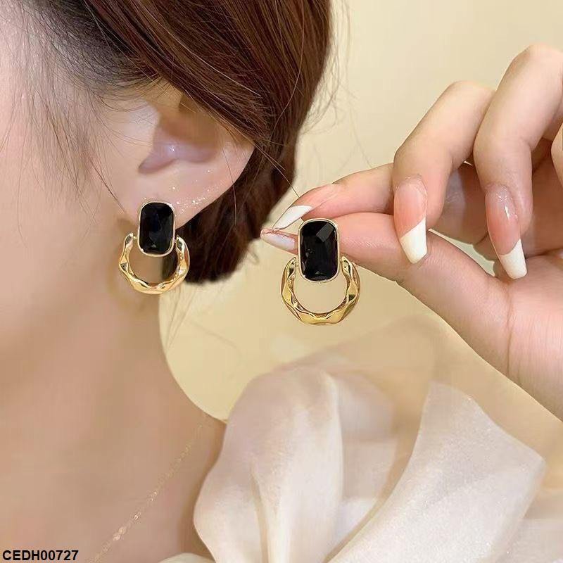 CEDH00727 YHC Square Round Drop Earrings - CEDH