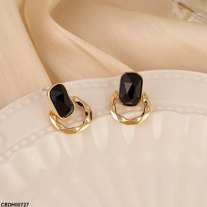CEDH00727 YHC Square Round Drop Earrings - CEDH