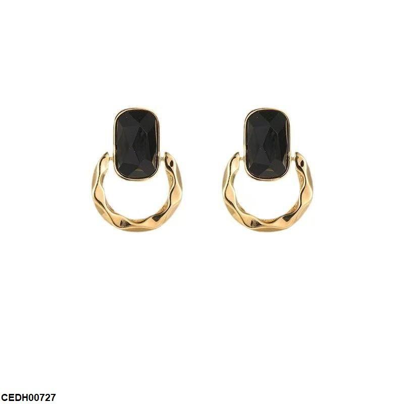 CEDH00727 YHC Square Round Drop Earrings - CEDH