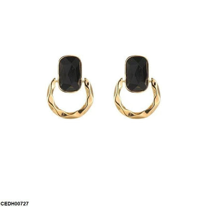 CEDH00727 YHC Square Round Drop Earrings - CEDH