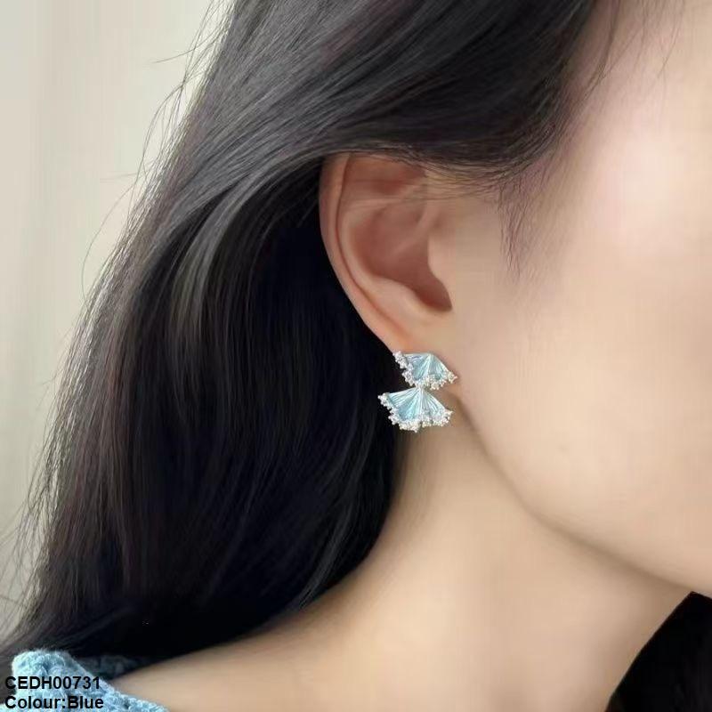 CEDH00731 YHC Double Leaf Drop Earrings - CEDH