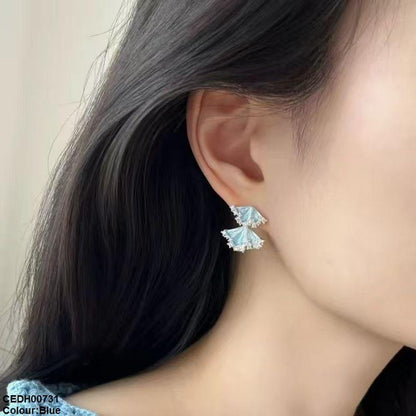 CEDH00731 YHC Double Leaf Drop Earrings - CEDH