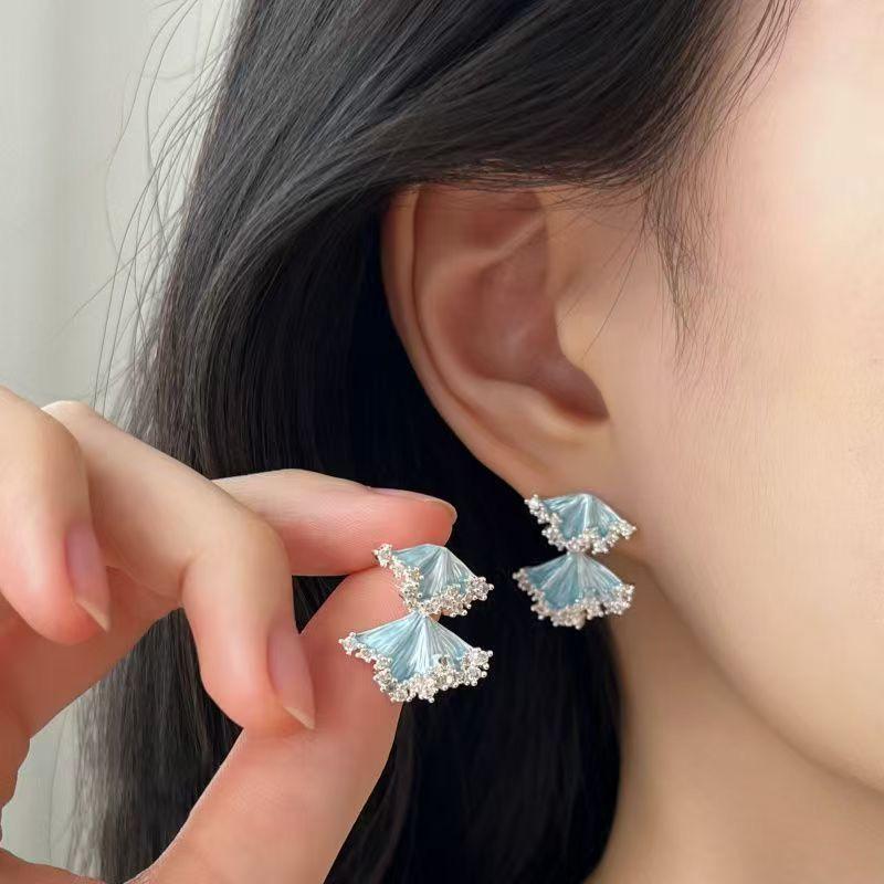 CEDH00731 YHC Double Leaf Drop Earrings - CEDH