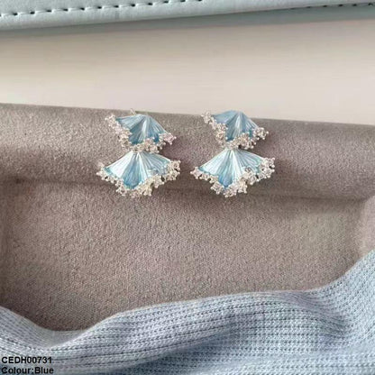 CEDH00731 YHC Double Leaf Drop Earrings - CEDH
